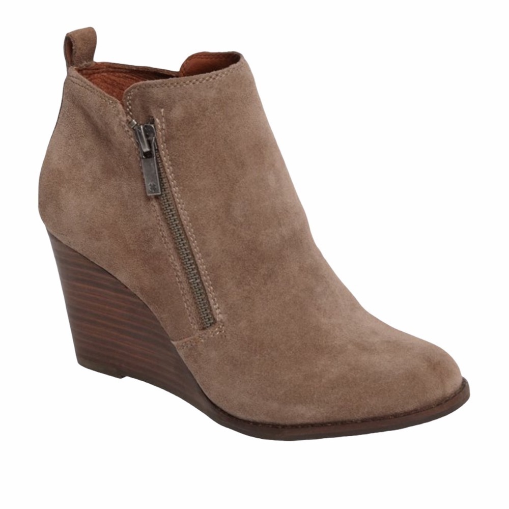 Lucky Brand Yesterr Suede Wedge Ankle Bootie 11